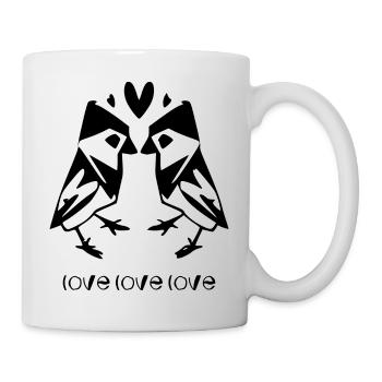 Birds in love - Mug - white - Right