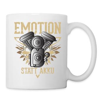 EMOTION - statt Akku - Tasse - Weiß - Rechts
