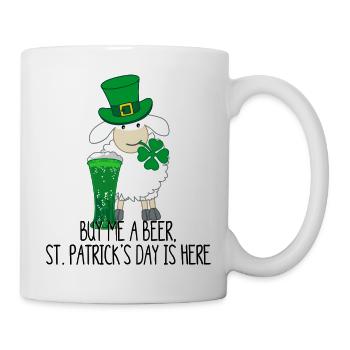 Achetez-moi une bière, la Saint-Patrick est là - Mug blanc - blanc - Droite