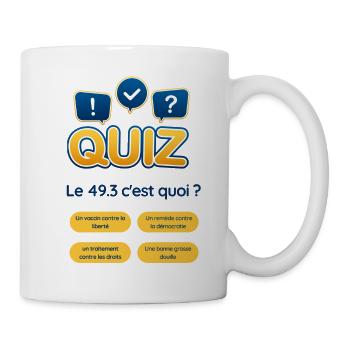 Quiz 49.3 : Un Cadeau Humoristique Unique - Mug blanc - blanc - Droite