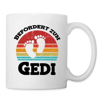 Befördert zum Gedi Patenonkel Österreich - Tasse - Weiß - Rechts