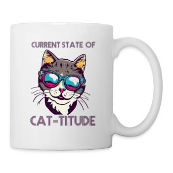 Un t-shirt amusant et ludique unique pour les amoureux des chats - Mug blanc - blanc - Droite