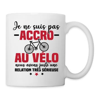 Je ne suis pas accro au vélo - Mug blanc - blanc - Droite