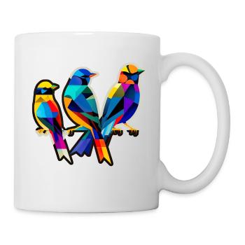 Drei kleine Vögel - Tasse - Weiß - Rechts