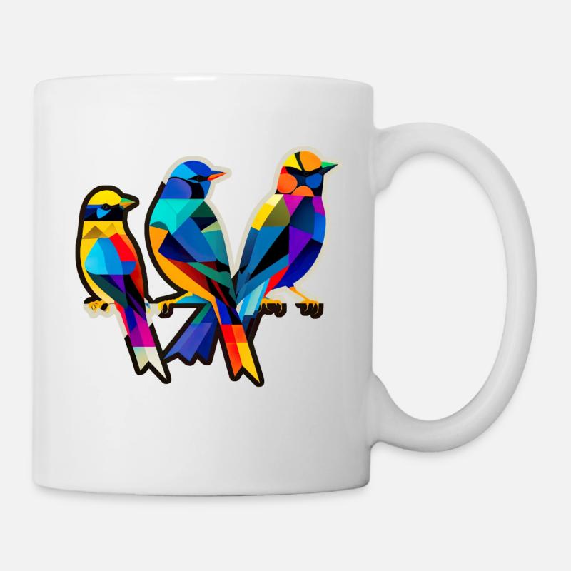 Drei kleine Vögel - Tasse - Weiß