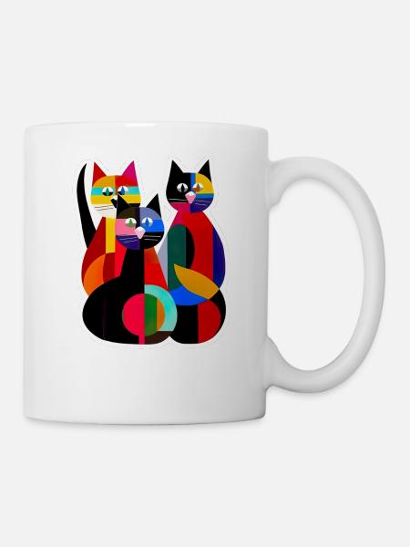 Three Cats - Mug - white