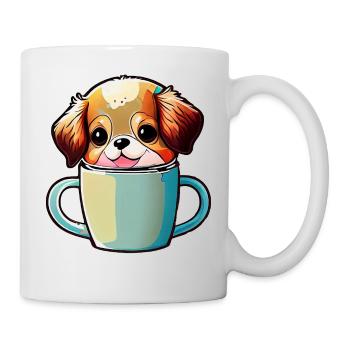 Happiness with a dog: man's best friend - Mug - white - Right