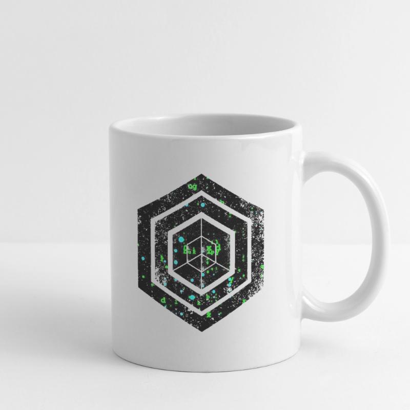 hexagon programming programmer coding geometric Mug
