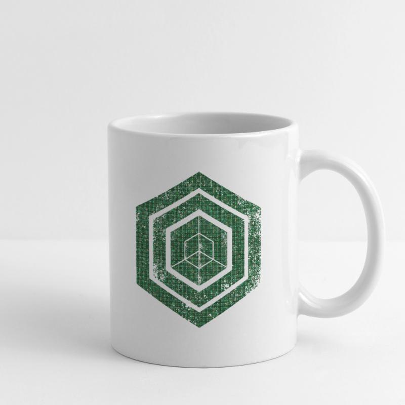 hexagon programming programmer coding geometric Mug