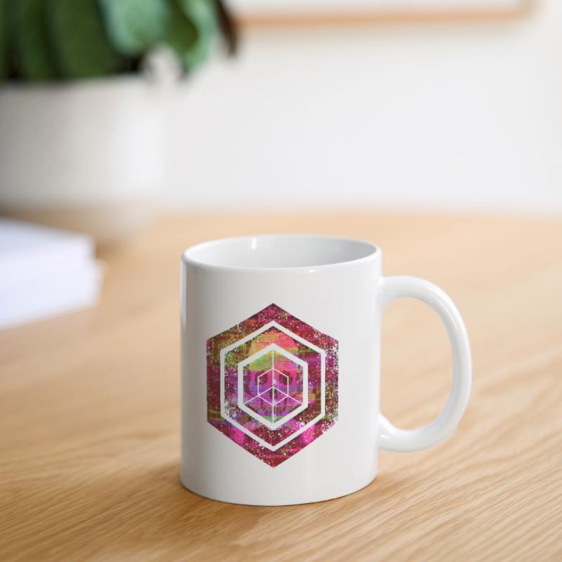 hexagon programming programmer coding geometric Mug