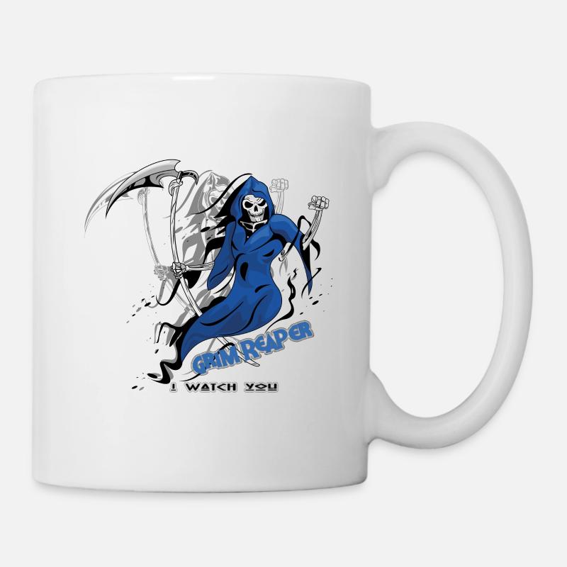 grim reaper i watch you - Mug blanc - blanc