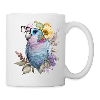 Wellensittich - Tasse - Weiß - Rechts