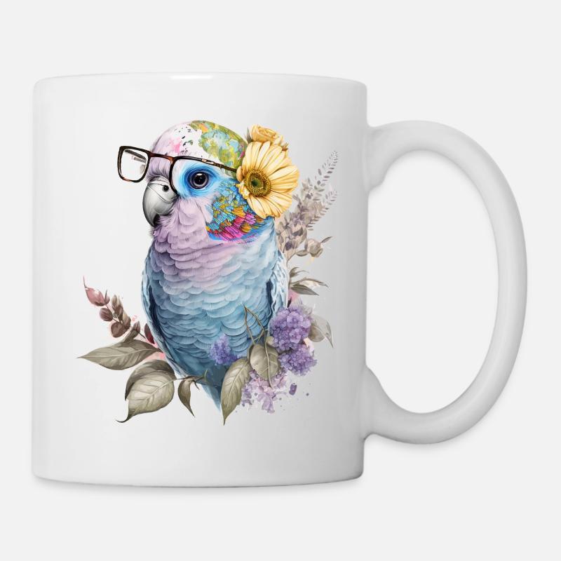 Perruche ondulée - Mug blanc - blanc