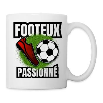 footeux passionné - Mug blanc - blanc - Droite