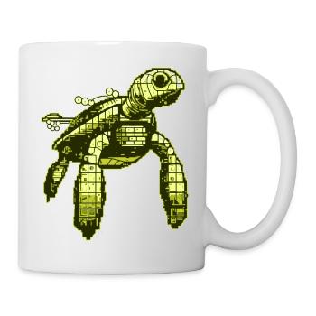 Jeu vidéo 8 Bit Turtle - Mug blanc - blanc - Droite
