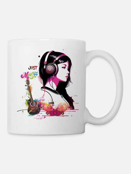 just music, MUSIC LOVERS - Mug blanc - blanc