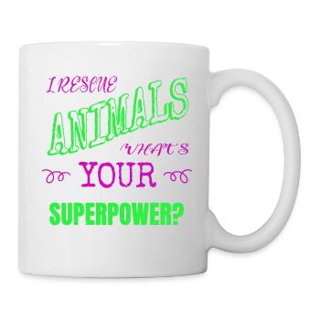 cadeau d’anniversaire cadeau cruauté envers les animaux maltraitance chien - Mug blanc - blanc - Droite