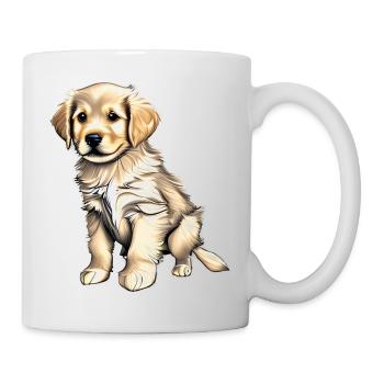 Golden Retriever Hundewelpe Hundebesitzer Hunde - Tasse - Weiß - Rechts