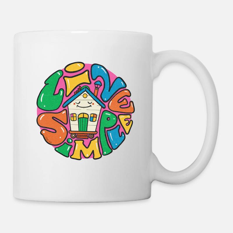 live simple tiny house - Mug - white