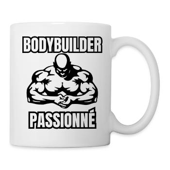 bodybuilder passionné - Mug blanc - blanc - Droite