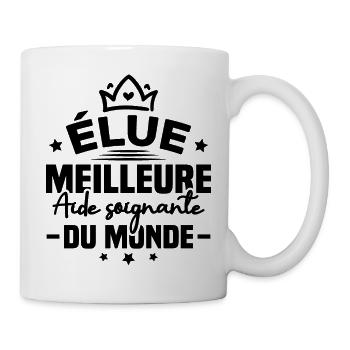 Élue meilleure aide soignante du monde - Mug blanc - blanc - Droite