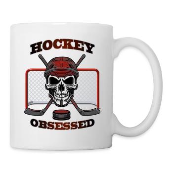 Hockey obsessed - Mug - white - Right