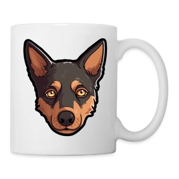 Australian Kelpie Charme Comic Cartoon Hundezauber - Tasse - Weiß - Rechts