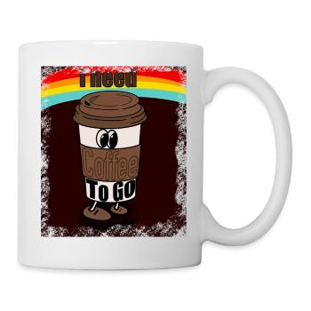 Café à emporter - Mug blanc - blanc - Droite