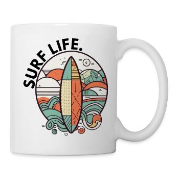 Surfen - Tasse - Weiß - Rechts