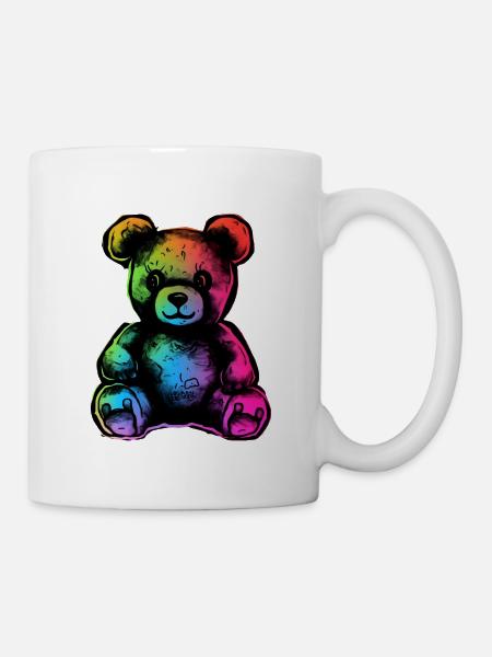 Rainbow teddy bear - Mug - white