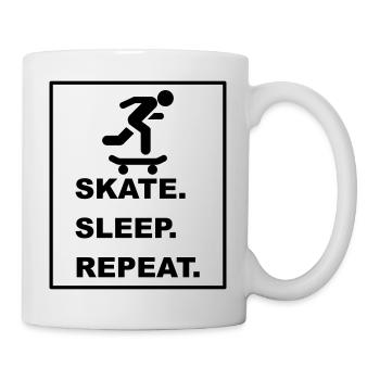 Cool "Skate Sleep Repeat" design for him and her - Mug - white - Right