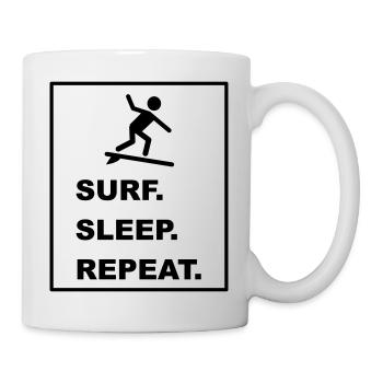 Cool "Surf Sleep Repeat" design for him and her - Mug - white - Right
