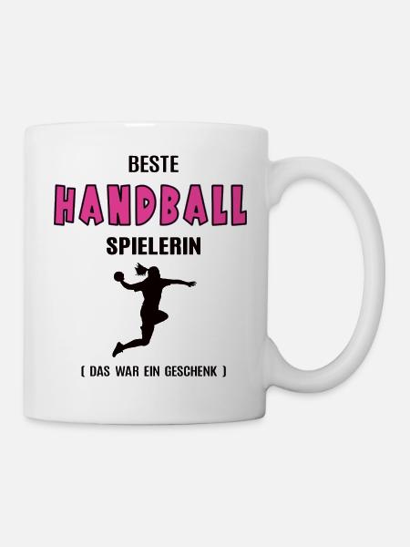 Beste Handball Spielerin Handballerin Handballer - Tasse - Weiß