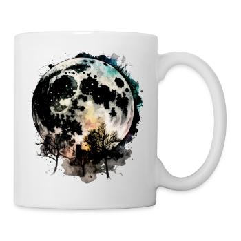 Arbres spatiaux lunaires - Mug blanc - blanc - Droite