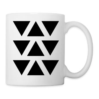 Geometrische Form des Dreiecks - Tasse - Weiß - Rechts