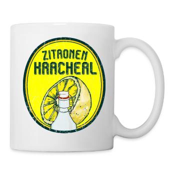Zitronen Kracherl vintage Limonade Limo Brause - Tasse - Weiß - Rechts