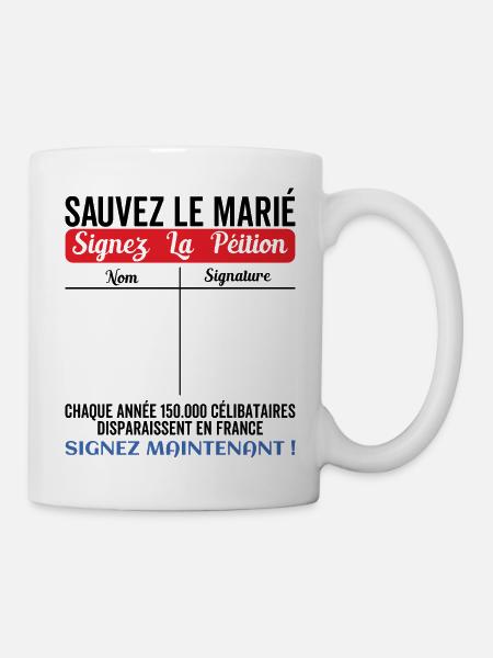 Enterrement de Vie de Jeune Garçon EVJG Pétition - Mug blanc - blanc