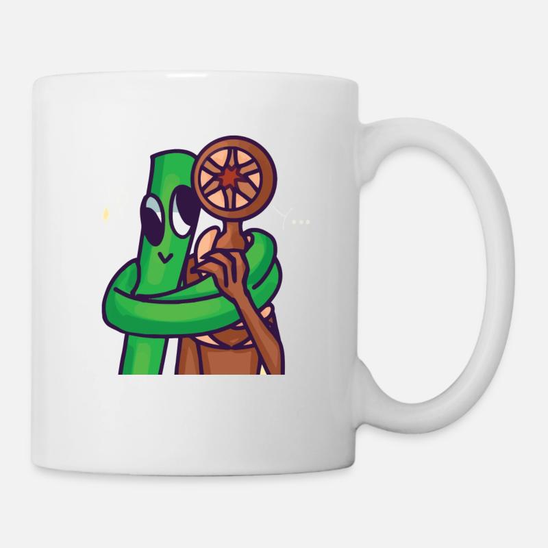 Rainbow friends and Doors Green hugging Figure - Mug - white