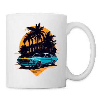 Klassischer Sportwagen - Tasse - Weiß - Rechts