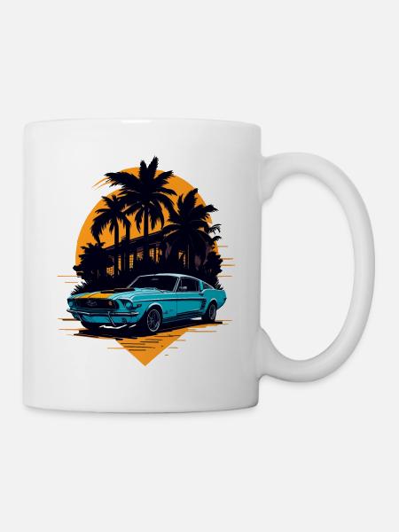 Voiture de sport classique - Mug blanc - blanc
