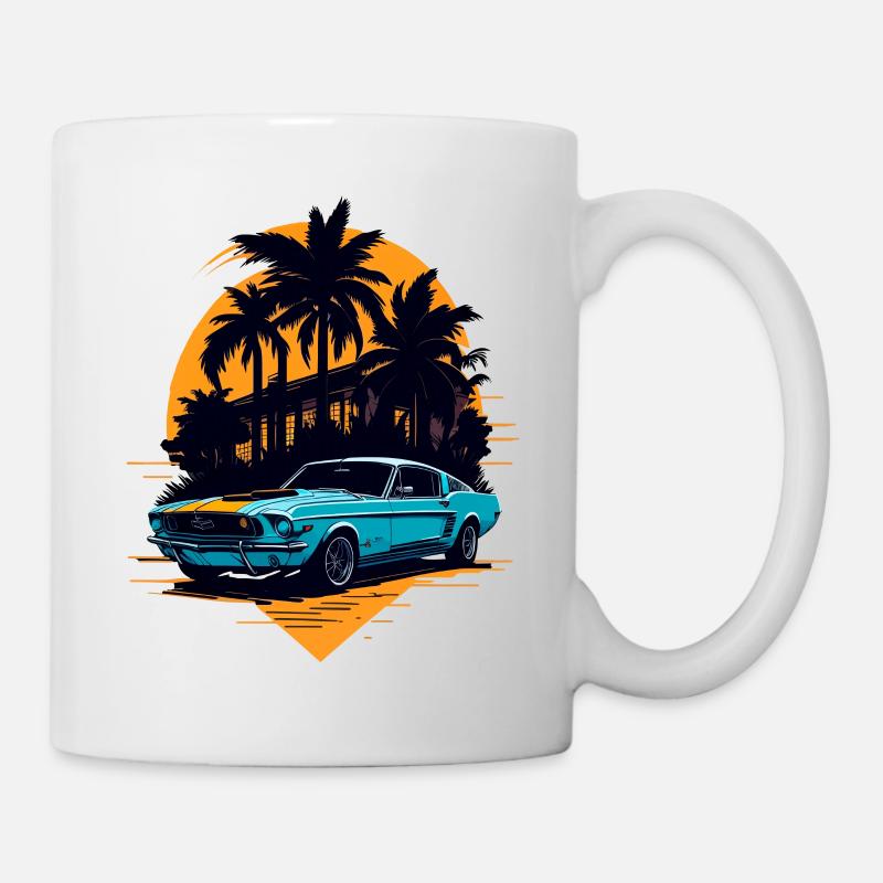 Voiture de sport classique - Mug blanc - blanc
