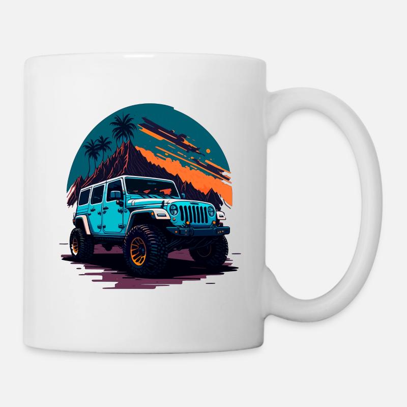 Véhicules tout-terrain HORS ROUTE - Mug blanc - blanc