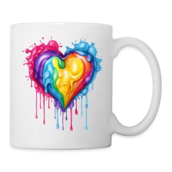 Rainbow Heart - Mug - white - Right