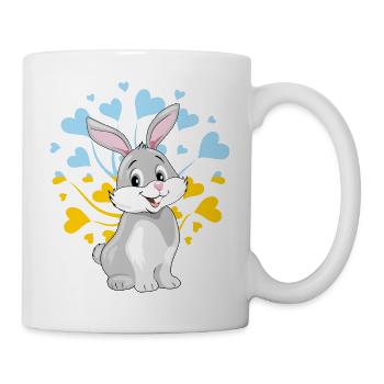 Happy smiling rabbit - Mug - white - Right
