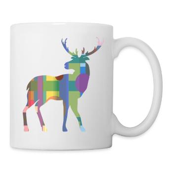 Hirsch - Tasse - Weiß - Rechts