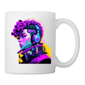 Musik Cyborg Headset - Tasse - Weiß - Rechts