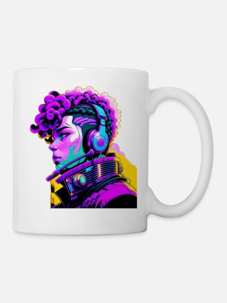 Musik Cyborg Headset - Tasse - Weiß