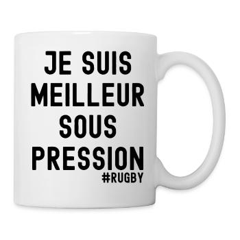 Je suis meilleur. Rugby. Cadeau drôle - Mug blanc - blanc - Droite