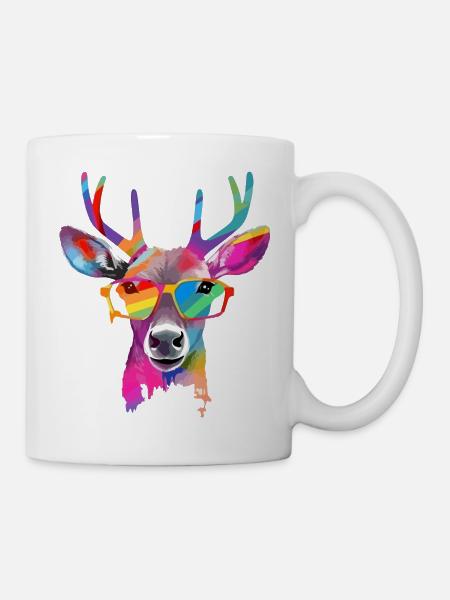Axo der Hirsch - Tasse - Weiß