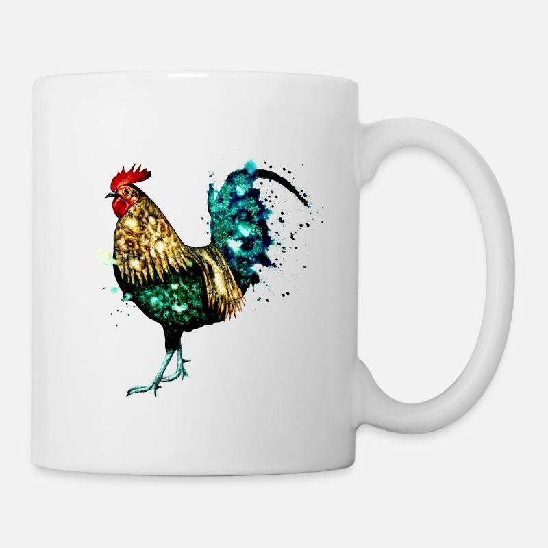 Watercolor Rooster - Mug - white